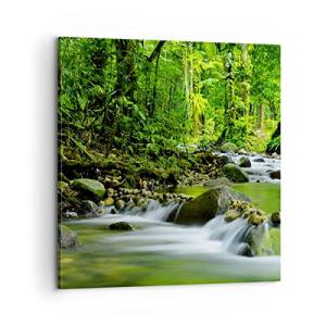 Lienzos decorativos Stream Bosque Naturaleza Cuadro Sobre L…