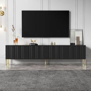 Doyisy Mueble para TV negro, 190 cm de largo x 38 cm de anc…