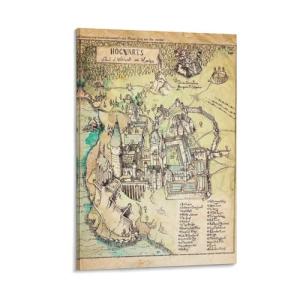 Póster de mapa del mundo de arte retro, 31 pinturas sobre l…