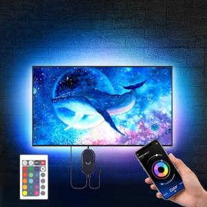 Mexllex Cinta Led TV 5M, Tira de luz Led 5050 RGB SMD Multi…