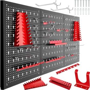 tectake 403559 Tablero perforado para herramientas, Panel m…