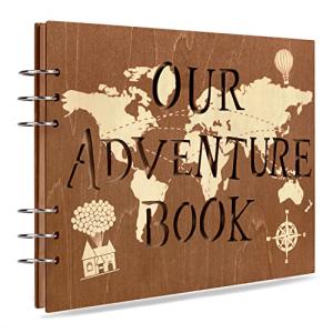 Creawoo Álbum de fotos de madera Our Adventure Book Scrapbo…