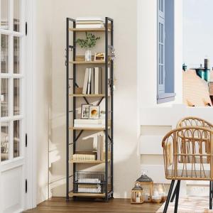 YITAHOME Librería de 6 Niveles, Estantería de Piso con 4 Ga…