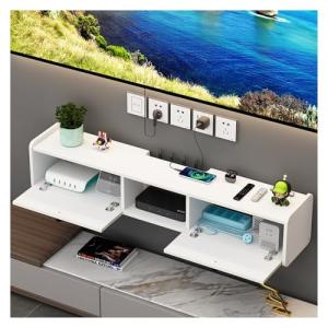 Conslika Mueble TV Flotante Blanco 80-140cm - Estantería Mo…