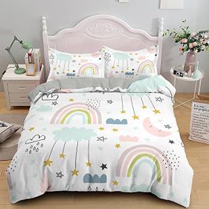 SJSXWQN Funda Nordica Cama 105 Infantiles Arcoiris Rosa Edr…