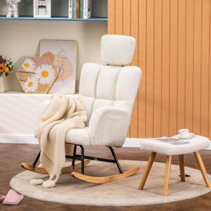 COMHOMA Sillón basculante, sillón de relajación con reposab…