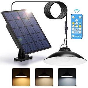 Aigostar - Luz solar exterior con mando a distancia,batería…