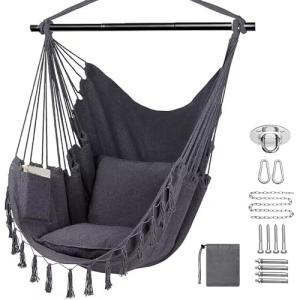 TOOSOAR Silla Colgante Exterior,Silla Hamaca Columpio de Al…
