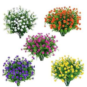 Amajoy 15 Piezas de Flores Artificiales, arbustos Resistent…