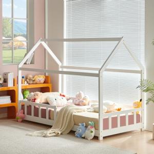 FetiNes Cama Infantil 90x200cm Cama Montessori con Protecci…