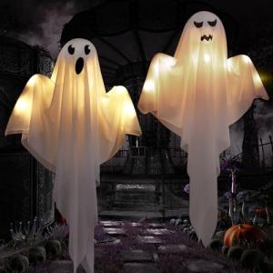 Bseical 2 Piezas Fantasma Halloween Decoracion, 80 cm Fanta…