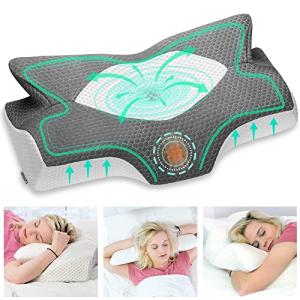 Elviros Almohada Cervical de Espuma Viscoelastica Memoria,…