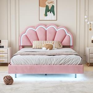 Moimhear Cama tapizada de 140 x 200 cm, con cambio de color…
