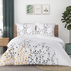 DECMAY Funda Nórdica Cama 135/150 cm Patrón de Ramas, Funda…