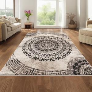 Paco Home Alfombra Salón, Diseño Clásico, Pelo Corto con Pa…