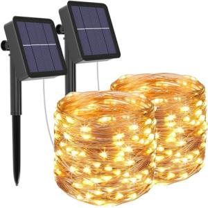 litogo [2 Pack Guirnalda Luces LED Exterior Solar, 12m 120…