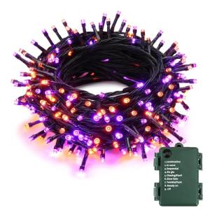 PhilzOps Halloween Guirnalda Luces, Luz Naranja Morado 10M…