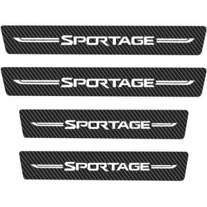 4 Piezas Fibra de Carbon Umbral De Puerta De Coche para KI-…