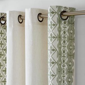 PONY DANCE Cortinas Dormitorio Translucidas de Lino, Curtai…