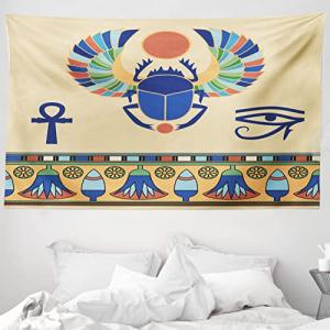 ABAKUHAUS Egipcio Tapiz de Pared y Cubrecama Suave, Escarab…