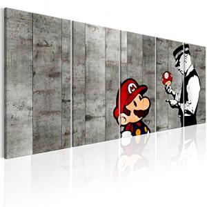 murando Cuadro en Lienzo Banksy Mario 200x80 cm Impresión d…