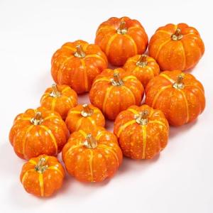 Benjia Calabaza Decoraciones de Otoño, Mini Calabaza Pequeñ…