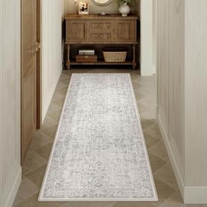 HUGEAR Alfombra Pasillo Larga Gris Alfombras Cocina Lavable…
