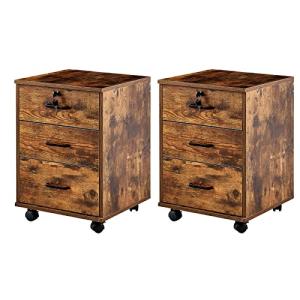 TUKAILAI juego de 2 Mueble Archivador de 3 Cajones y Cierre…