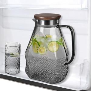 ecooe Jarra de Agua de Cristal 1,8 Litros Jarra de Vidrio P…