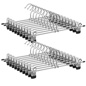 SONGMICS Perchas Metálicas para Pantalones, Juego de 20, Pe…