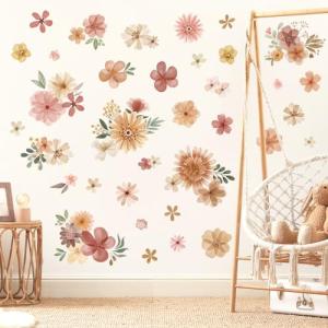 decalmile Pegatinas de Pared Flores Margaritas Boho Vinilos…