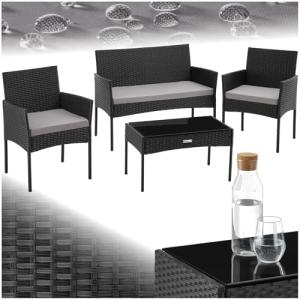 TecTake® Conjunto Jardin Exterior de Ratán, Muebles Jardin…
