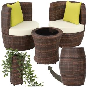 TecTake® Conjunto Jardín Exterior de Ratán y Aluminio, Mueb…