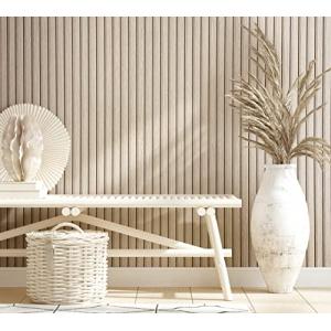 marburg Papel pintado efecto 3D efecto madera beige paneles…