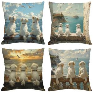 Mar Cojines Exterior Impermeable Lino Fundas Cojines 70x70…