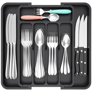 Lifewit Bandeja Cubiertos Cajon,BPA Free Organizador Utensi…