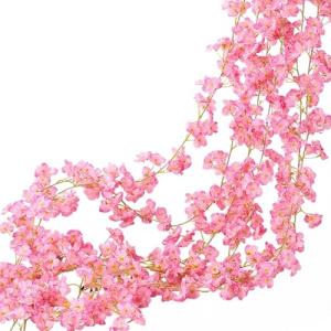 3 Piezas Guirnalda de Flores de Cerezo Artificial 180 cm –…