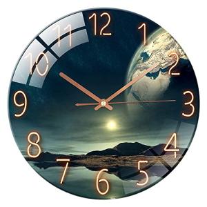 ALEENFOON Relojes de Pared de Vidrio Silencioso Modernos pa…