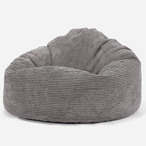 Lounge Pug, Puff Pera 'Mini-Mamut', Pompón - Carbón Gris