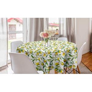 ABAKUHAUS Naturaleza Mantel Redondo, Limón Woody romántica,…