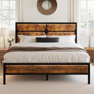 VECELO Estructura de Cama de 140 x 200 cm, Cama de Metal co…