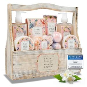 Accentra - Set de ducha para mujer cesta de madera - Kit tr…