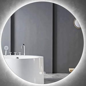 Genérico Espejo de baño 60x60 cm con luz LED | Control táct…