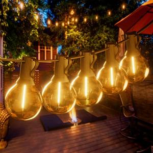 Bomcosy Guirnaldas Luces Exterior 15 Metros, G40 Guirnaldas…