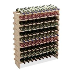 Relaxdays Botellero, 100 Botellas de Vino, Vinoteca Apilabl…