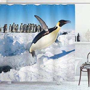 ABAKUHAUS Pingüino Cortina de Baño, Foto Detallada del Árti…
