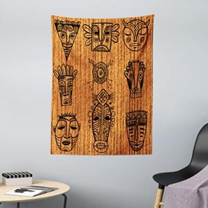 ABAKUHAUS Africano Tapiz de Pared y Cubrecama Suave, Nativo…