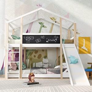 JiaOyu Cama infantil litera 90 x 200 cm para 2 niños, cama…