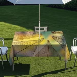 Chickwin Mantel Impermeable Rectangular, Patrón de Hojas Ex…