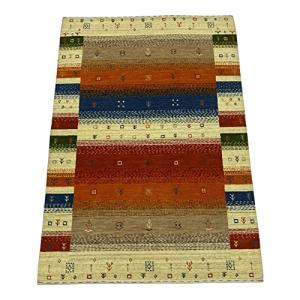 Gabbeh - Alfombra 100% lana (125 x 180 cm), color beige, na…